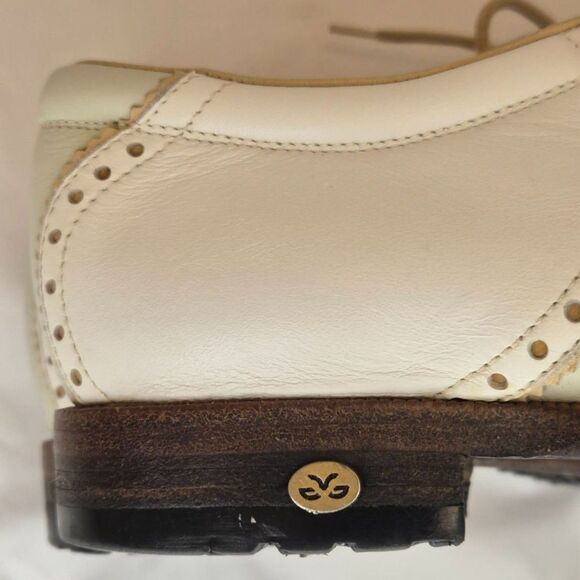Womens 9 Vintage Walter Genuin Handmade Italian Leather Golf Shoes Brogue - Picture 6 of 9